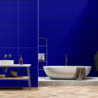 Bleu Cobalt Un Pouce Large Buffle Plaid