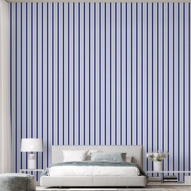 Papier Peint Bleu de la marine de régence (Chambre à coucher)