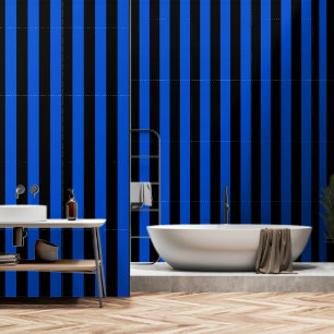 Papier Peint Bleu Noir Et Cobalt Ultra Large Bande De 4 Pouces