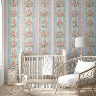 Papier peint bleu rose à rayures grandmillénaire f