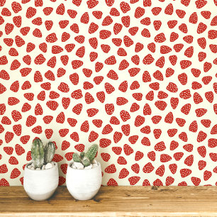 Papier Peint Bloc de fraise Impression Style Cottage Héritage