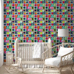 Papier Peint Blocs de couleurs Motif géométrique Coloré