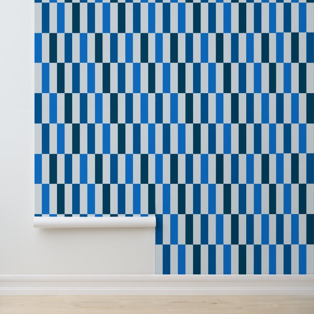 Papier Peint Blue Line Flow Wallpaper  (Application)