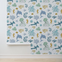Blue Ocean Animals Boy's Room
