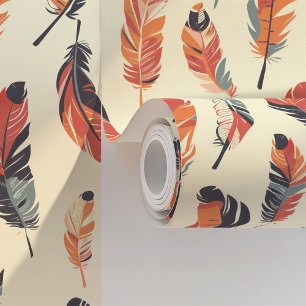 Papier Peint Boho Feathers