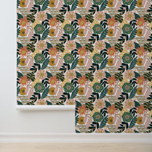 Papier Peint Boho Florals Feuilles
