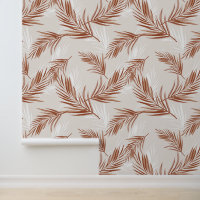 Boho Terracotta Grey Leaf Imprimer Motif