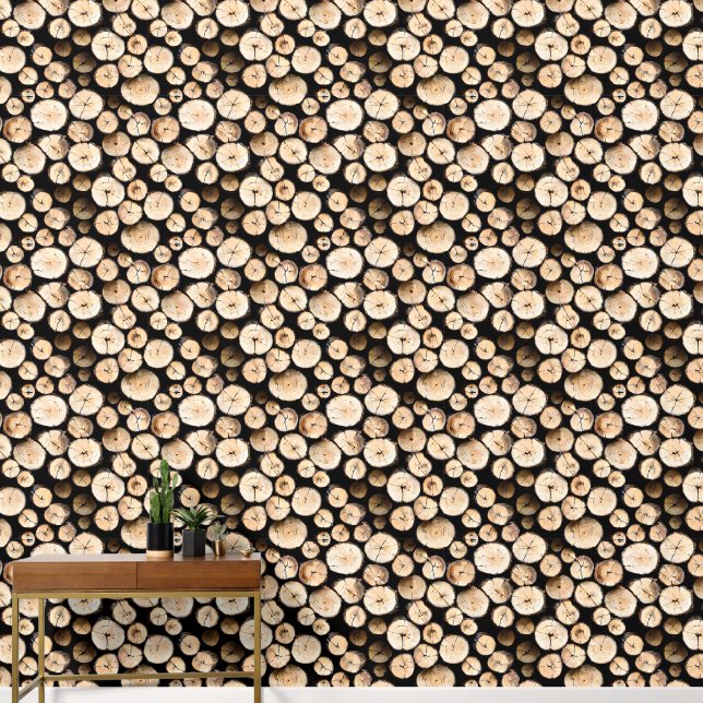 Papier Peint Bois bois bois cheminée foresterie sans soudure mo (Couloir)