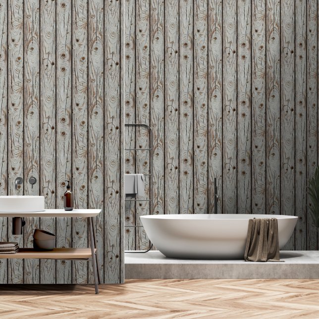 Papier Peint Bois de laine de limousine pays rustique bois exté (Salle de bain)