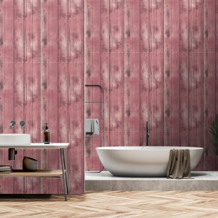 Papier Peint Bois rouge Patiné rustique