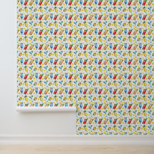 Papier Peint Boisson mixte cool accueil bar mancave carrelé