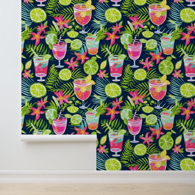 Papier Peint Boissons cool avec tranches de chaux (Application)