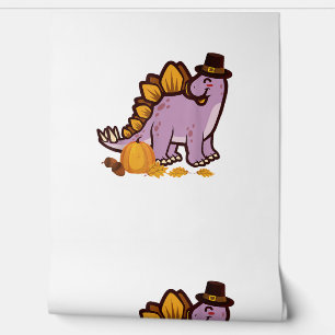 Papier Peint Bon thanksgiving Holiday Cute Stegosaurus Dinosa