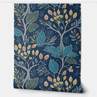 Papier Peint Botanique de la marine de Midnight Garden