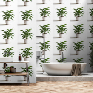 Papier Peint Botanique Imprimé Plante en pointillé Superbe verd
