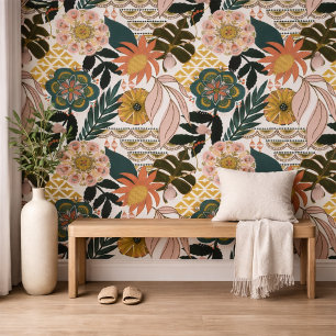 Papier Peint Botanique Tropical Foncé