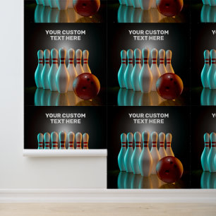 Papier Peint Bowling de texte personnalisé