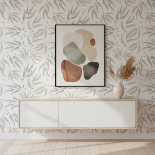 Papier Peint Branches de eucalyptus minimalistes Neutres ID1244