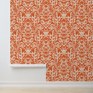 Papier Peint Branches et feuilles de chêne, motif damassé dans 