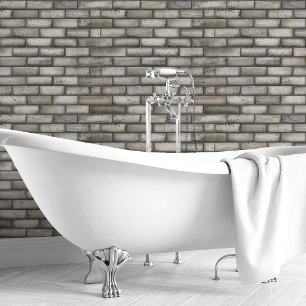 Papier Peint Brique grise en détresse