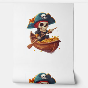 Papier Peint Buccaneer d'os - Drôle crâne de pirate