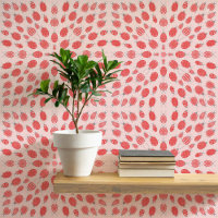 Buissons et Motifs de coléoptères rouge sur rose