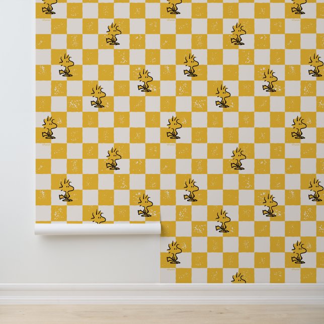 Papier Peint cacahuètes | Drapeau À damiers bois (Application)