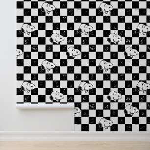 Papier Peint cacahuètes Drapeau À damiers Snoopy