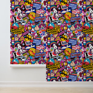 Papier Peint cacahuètes Motif de patchs Mixtape