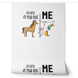 Papier Peint Cadeau d'anniversaire d'autres licornes de 49 ans