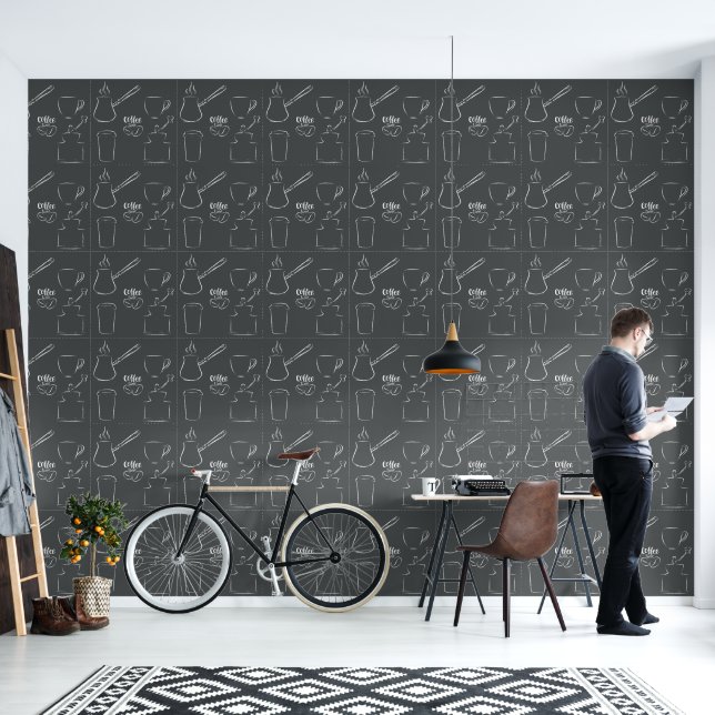 Papier Peint Café Chalkboard (Salon)