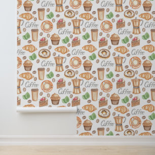 Papier Peint Café et thé à la main