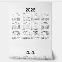 Calendrier minimaliste simple 2026