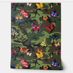 Papier Peint camouflage papillon