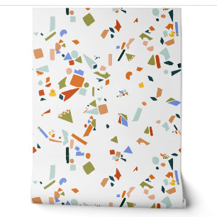 Papier Peint Canard en caoutchouc motif terrazzo illustré moder