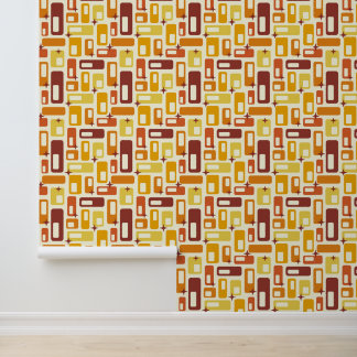 Papier Peint Capsule Jaune moderne du milieu du siècle rétro am