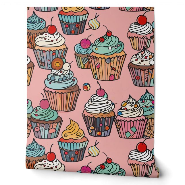Papier Peint Carnaval joyeux de Cupcake (Déroulement)