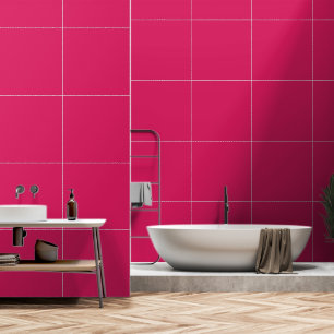 Papier Peint Carré rose avec une bordure blanche et nette, prés