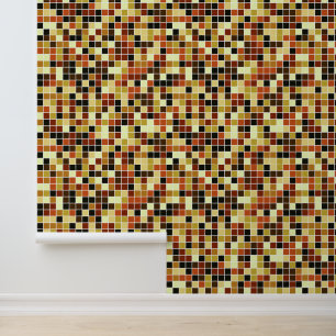 Papier Peint Carreaux de piscine, Carreaux de mosaïque Brown, M