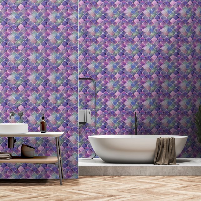 Papier Peint Carreaux florentins (Salle de bain)