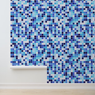 Papier Peint Carrelage de la piscine, Carrelage en mosaïque ble