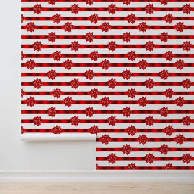 Papier Peint Carrelage de Noël festif arcs carrelés (Application)