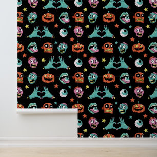 Papier Peint Carrelage éffrayant mélange Halloween