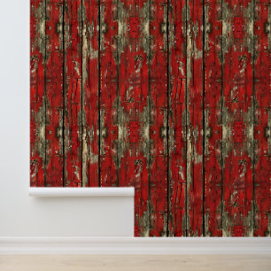 Papier Peint Carrelage motif en bois Faux Country