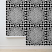 Carrés damier gris, noir et blanc aspect 3D