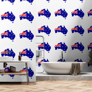 Papier Peint Carte du drapeau australien