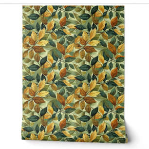 Papier Peint Cascade couleur terre cuite orange sauge jaune