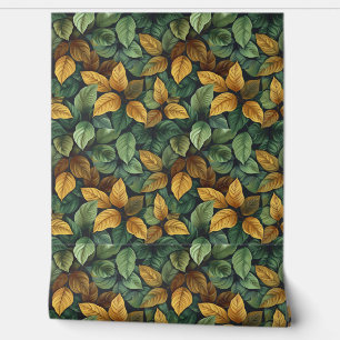 Papier Peint Cascade couleur terre cuite orange sauge jaune