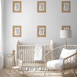 Papier peint Cat en corde beige Brown