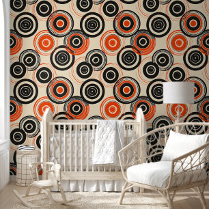 Papier Peint Cercles concentrés rétro